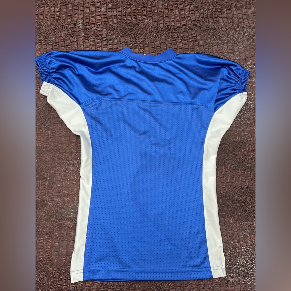 A4 Football Practice rollout Jersey youth medium M blue Mesh elastics NWOT - Picture 2 of 11